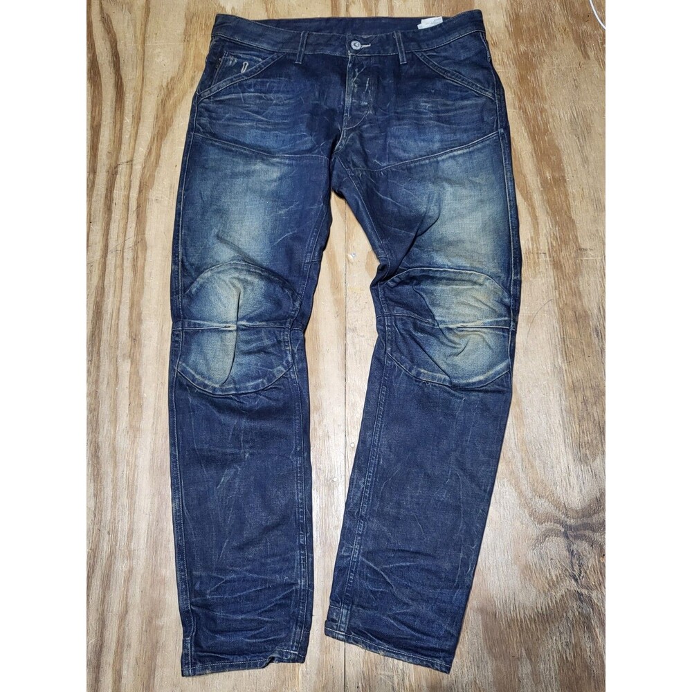 G Star Raw Denim Jeans Men 33/32 Pants  Double Knee @U